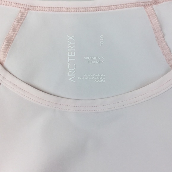 Arcteryx Contenta Sleeveless Pale Pink Tank Top Women’s Size Small Shirt SPF45 - Picture 7 of 9